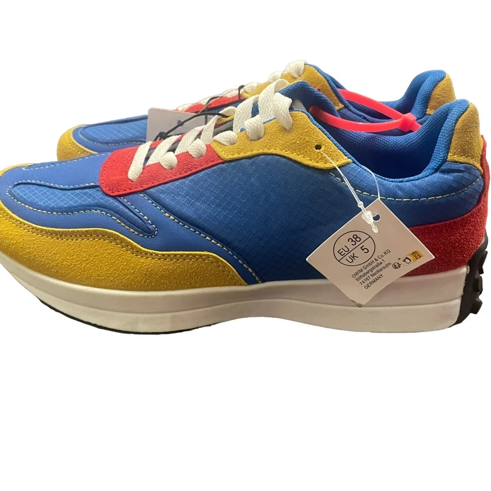 Lidl and Djibril Cisseé Blue Yellow Red Tennis Shoes December 2022 Womens Size 7 - Picture 5 of 10